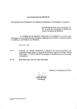 Resolução do Conselho de Ensino, Pesquisa e Extensão nº 0038/2013