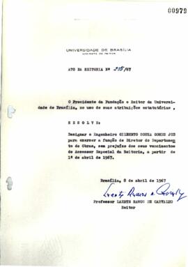 Ato da Reitoria nº 0235/1967