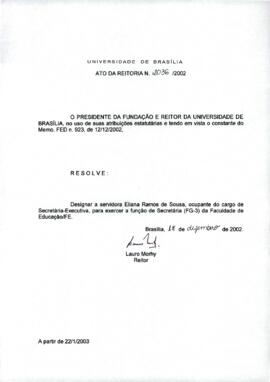 Ato da Reitoria nº 2036/2002