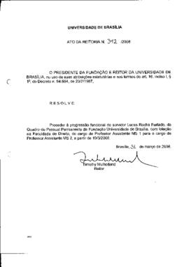 Ato da Reitoria nº 0342/2008