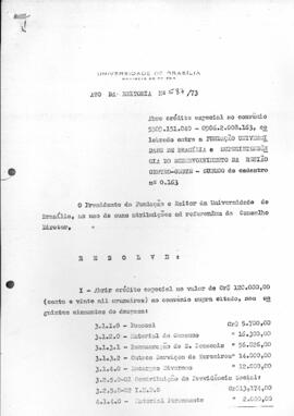 Ato da Reitoria nº 0587/1973