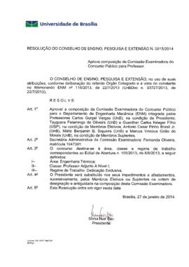 Resolução do Conselho de Ensino, Pesquisa e Extensão nº 0015/2014