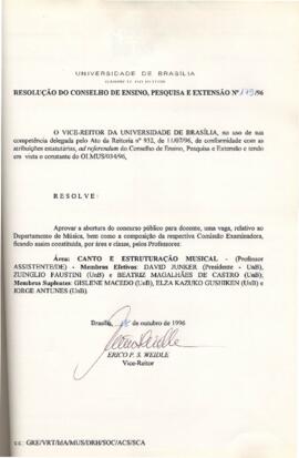 Resolução do Conselho de Ensino, Pesquisa e Extensão nº 0179/1996