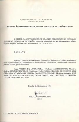 Resolução do Conselho de Ensino, Pesquisa e Extensão nº 0009/1996