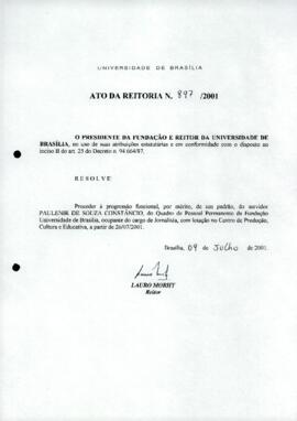 Ato da Reitoria nº 0897/2001