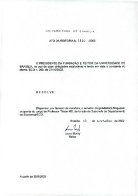 Ato da Reitoria nº 1810/2002