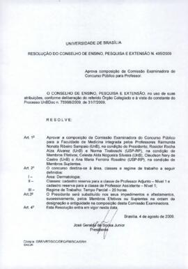 Resolução do Conselho de Ensino, Pesquisa e Extensão nº 0495/2009