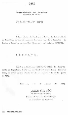 Ato da Reitoria nº 0232/1983