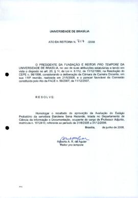 Ato da Reitoria nº 0717/2008