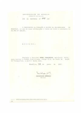 Ato da Reitoria nº 0242/1987