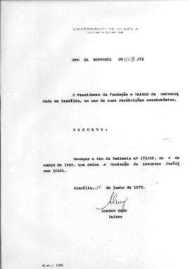 Ato da Reitoria nº 0405/1973