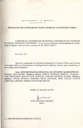 Resolução do Conselho de Ensino, Pesquisa e Extensão nº 0008/1996