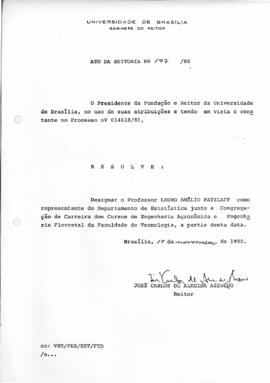 Ato da Reitoria nº 0197/1980