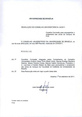Resolução do Conselho Universitário nº 0024/2011