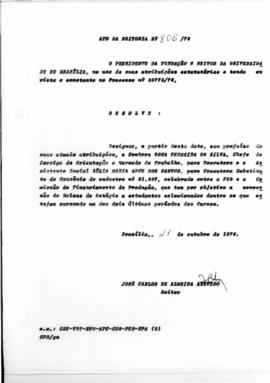 Ato da Reitoria nº 0805/1976