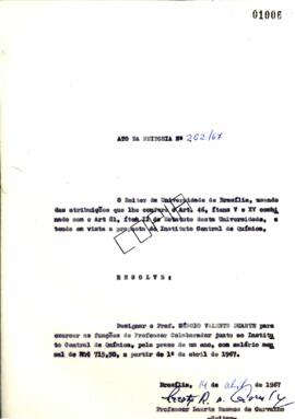 Ato da Reitoria nº 0262/1967