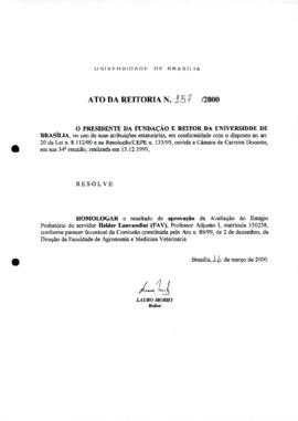 Ato da Reitoria nº 0157/2000