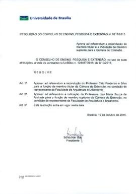 Resolução do Conselho de Ensino, Pesquisa e Extensão nº 0212/2015