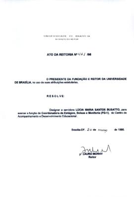 Ato da Reitoria nº 0461/1998