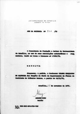 Ato da Reitoria nº 0804/1975