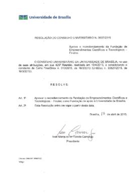 Resolução do Conselho Universitário nº 0007/2015