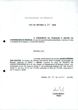 Ato da Reitoria nº 0169/2000