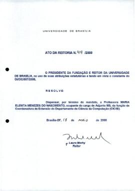 Ato da Reitoria nº 0419/2000