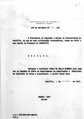 Ato da Reitoria nº 0114/1975