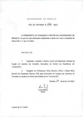 Ato da Reitoria nº 0054/2003