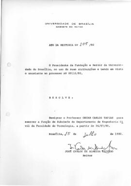 Ato da Reitoria nº 0105/1980