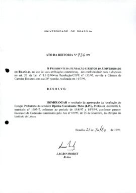 Ato da Reitoria nº 0734/1999