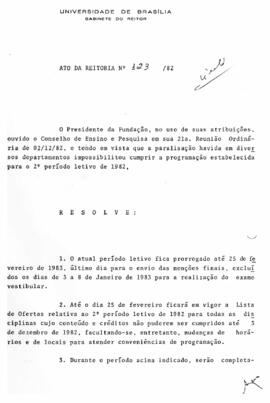 Ato da Reitoria nº 0123/1982