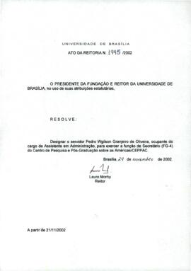 Ato da Reitoria nº 1945/2002