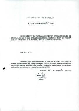 Ato da Reitoria nº 1297/2002