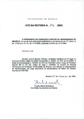 Ato da Reitoria nº 0246/2002