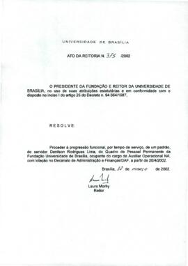 Ato da Reitoria nº 0375/2002