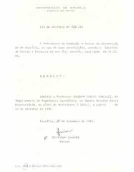 Ato da Reitoria nº 0468/1985