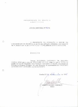 Ato da Reitoria nº 1196/1996