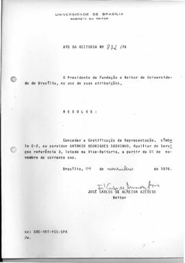 Ato da Reitoria nº 0832/1976