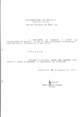 Ato da Reitoria nº 0705/1994