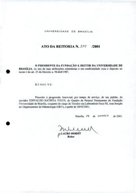 Ato da Reitoria nº 0372/2001