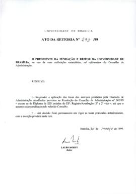 Ato da Reitoria nº 0293/1999