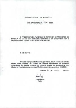 Ato da Reitoria nº 0834/2002