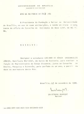 Ato da Reitoria nº 0503/1986