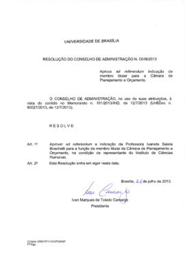 Resolução do Conselho de Administração nº 0049/2013