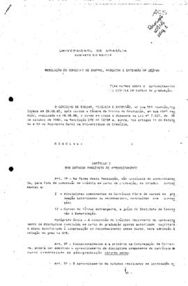 Resolução do Conselho de Ensino, Pesquisa e Extensão Nº 0009/1986