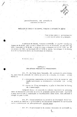 Resolução do Conselho de Ensino, Pesquisa e Extensão nº 0009/1986