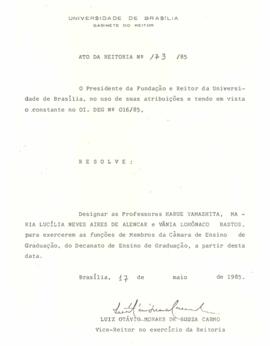 Ato da Reitoria nº 0173/1985