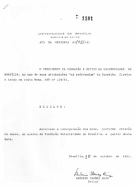 Ato da Reitoria nº 1013/1991