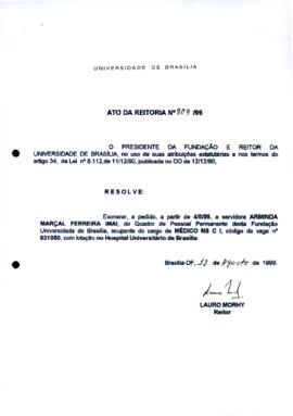 Ato da Reitoria nº 0809/1999